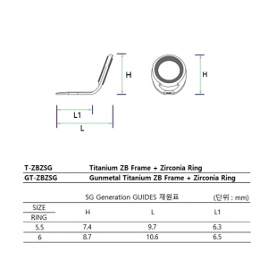 기간 3D 티타늄 지르코니아 베이트 가이드세트 (T-ZDZSG-129)