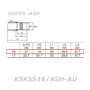 오로라 페인티드 후지 SK16 이동식 너트 KSKSS16 (KSKSS16-AU)