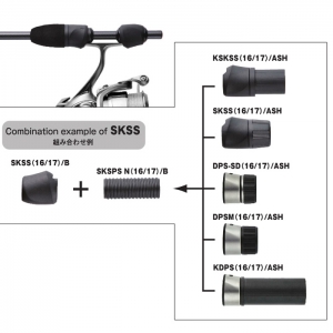 후지 SK16 스피닝 스플릿 릴시트 (SKSS16/B-BL)-블랙